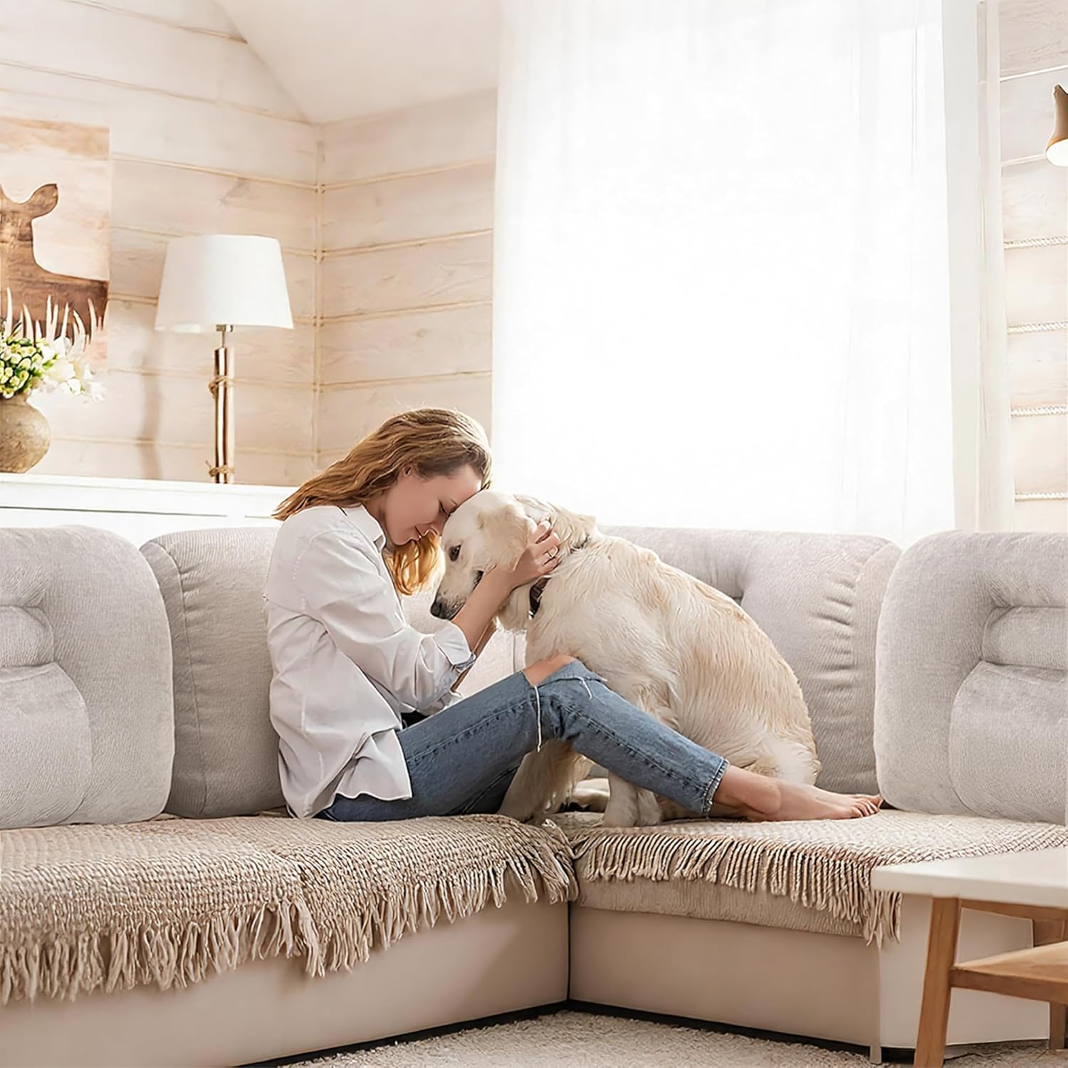 Reading Pillow for Couch, Bed Rest Back Pillow with Front Pocket, Comfortable Back Pillows for Sitting in Bed, Daybed, Living Room, Tatami