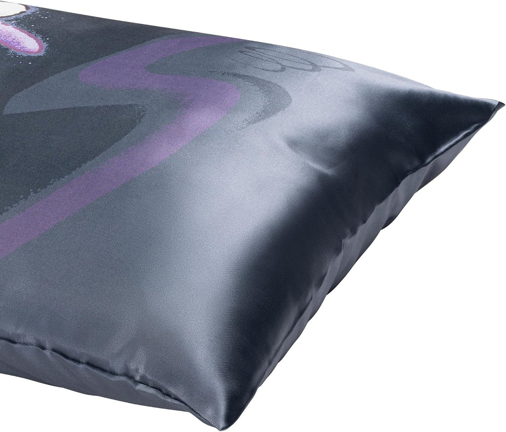 JayFranco Disney Pixar Inside Out Fear Satin Pillowcase - Standard Size 20x30 Inch Silky Soft Dark Grey Pillow Cover 30 inch Grey