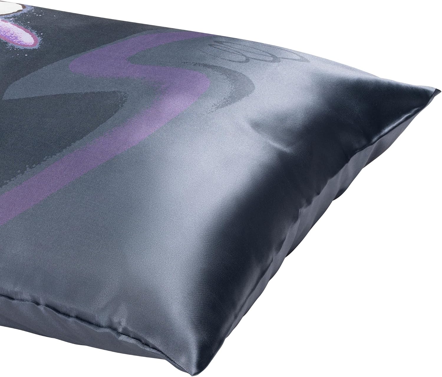 JayFranco Disney Pixar Inside Out Fear Satin Pillowcase - Standard Size 20x30 Inch Silky Soft Dark Grey Pillow Cover 30 inch Grey