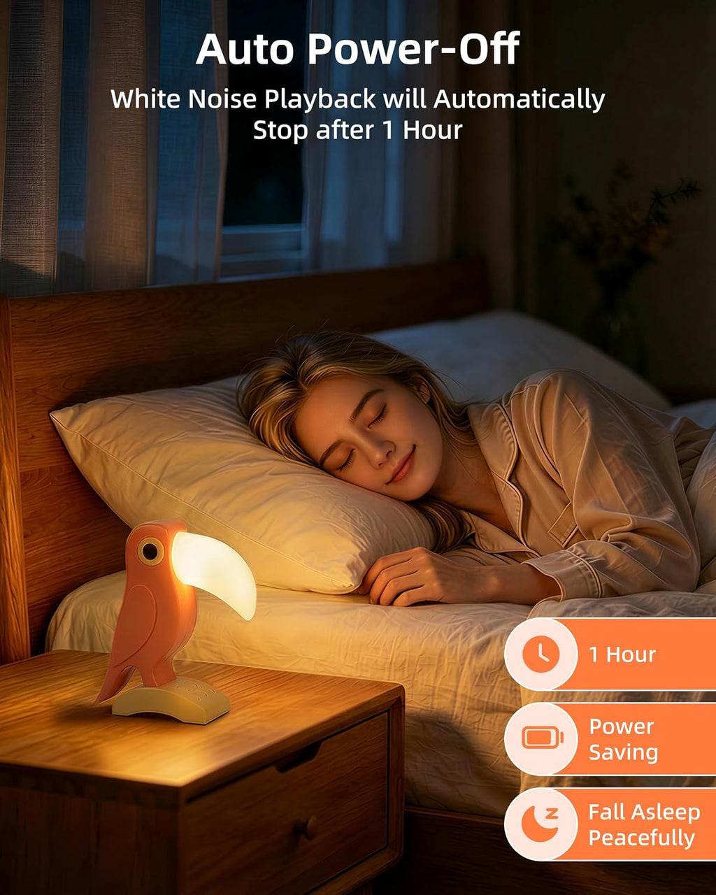 White Noise Sound Machine with 30 Soothing Sounds 7 Colors Night Light, Toucan White Noise Machine for Kids Adults Sleep Machines 5 Volume…