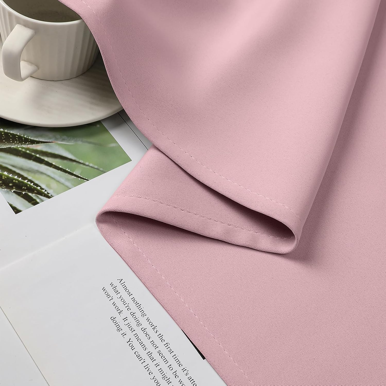 CUCRAF Custom Light Pink Blackout Curtains 1 Panel Set, Thermal Insulated Grommet Room Darkening Curtain for Living Room Bedroom, Light…