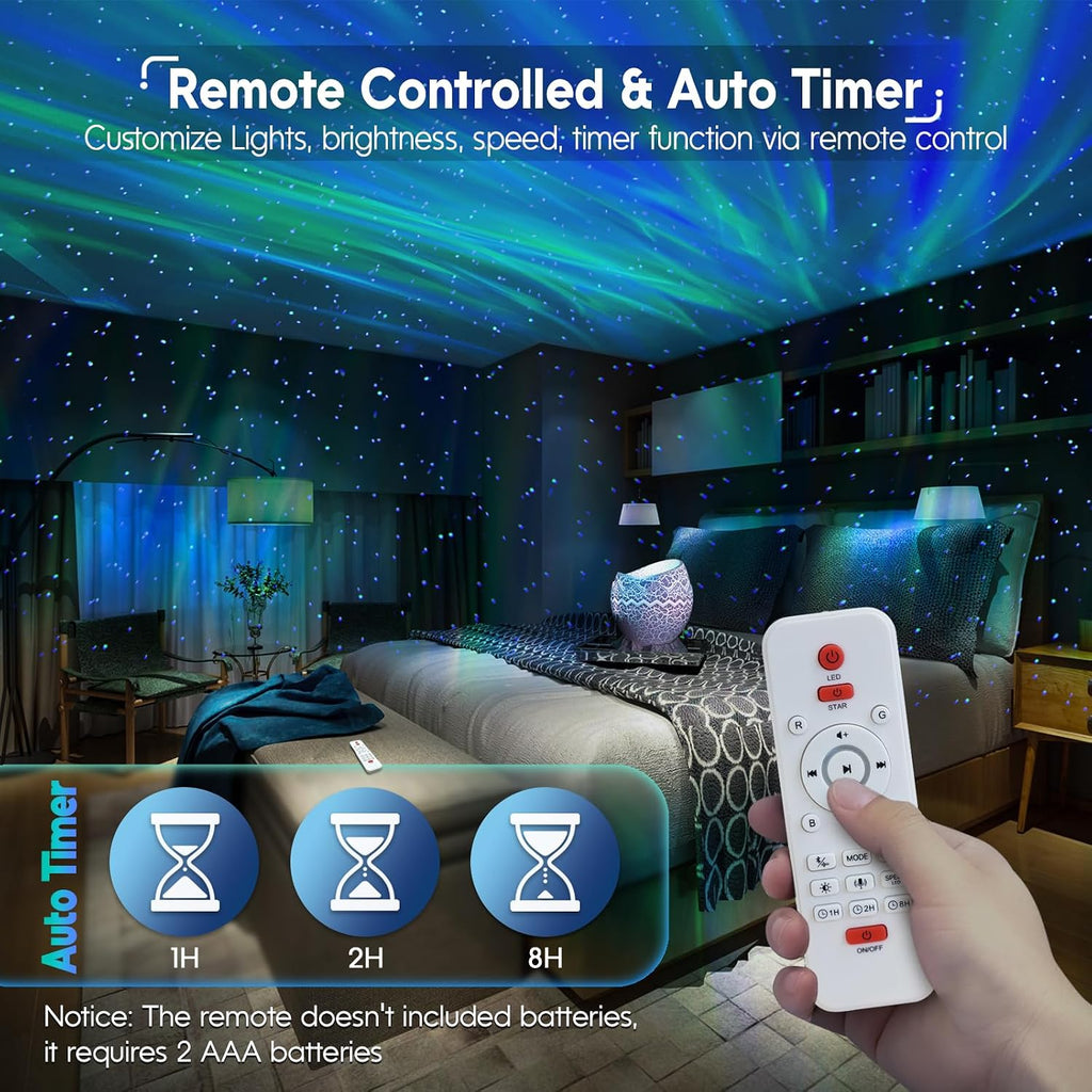 Rossetta Galaxy Projector Star Projector, Aurora Light Projector for Bedroom, Space Projector Night Light with White Noise and Bluetooth…