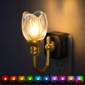 DORESshop LED Night Light, Tulip Night Lights Plug into Wall, 3 Level Brightness Adjustable Plug in Night Light, 8-Color RGB LED…