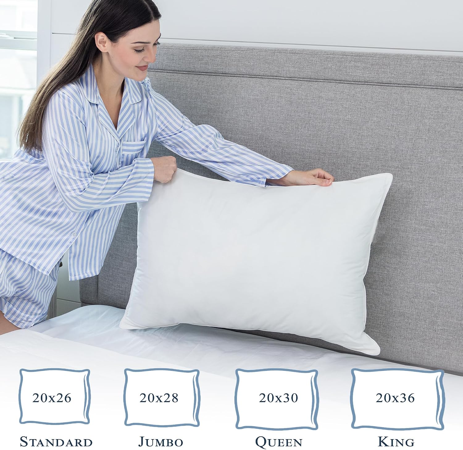 Pillowtex Feather/Down-Proof, 100% Cotton, Pillow Protector - Reduce Pokes with Hypoallergenic, Breathable, Machine Washable, Quiet, Soft C…