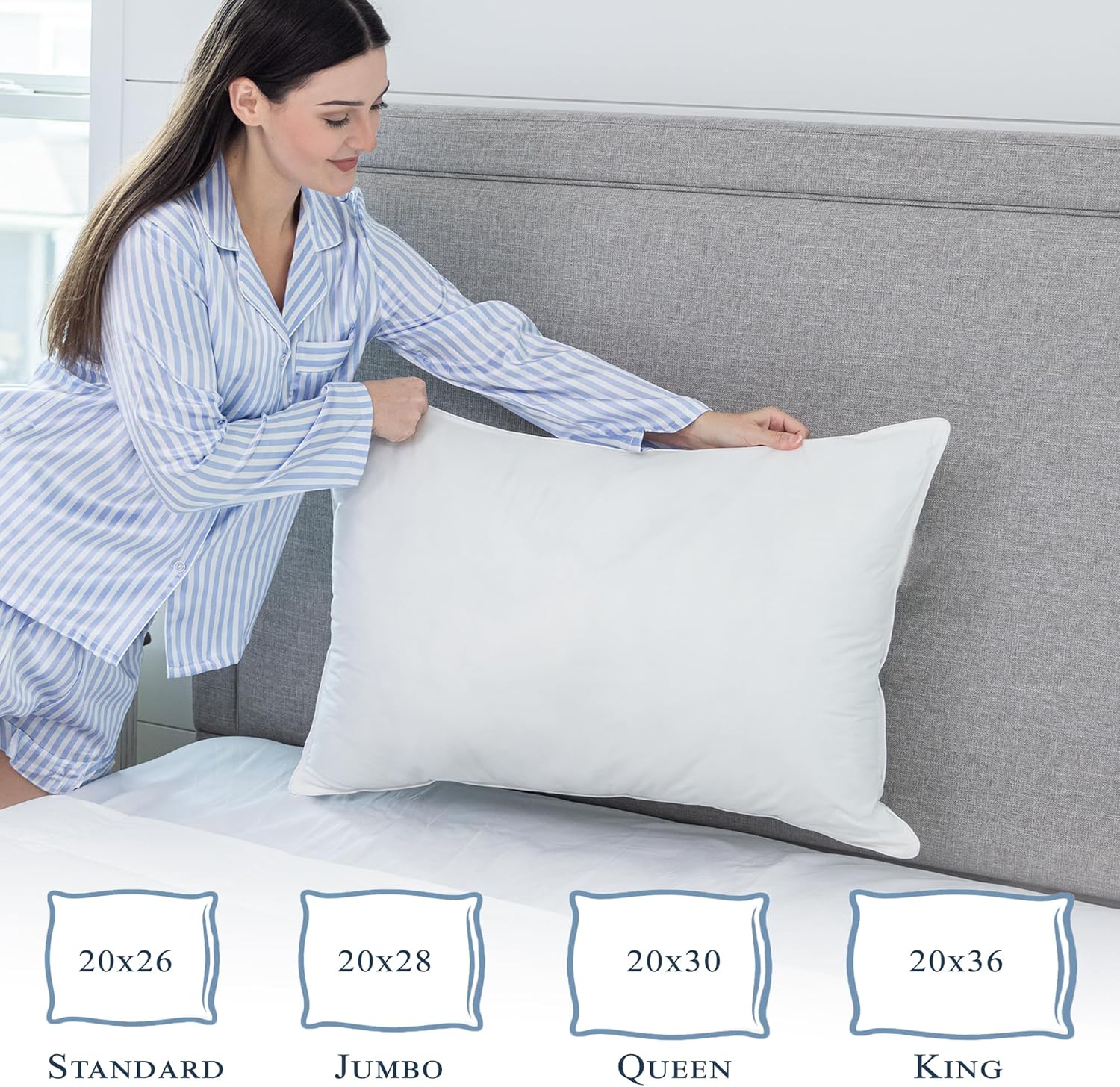 Pillowtex Feather/Down-Proof, 100% Cotton, Pillow Protector - Reduce Pokes with Hypoallergenic, Breathable, Machine Washable, Quiet, Soft C…