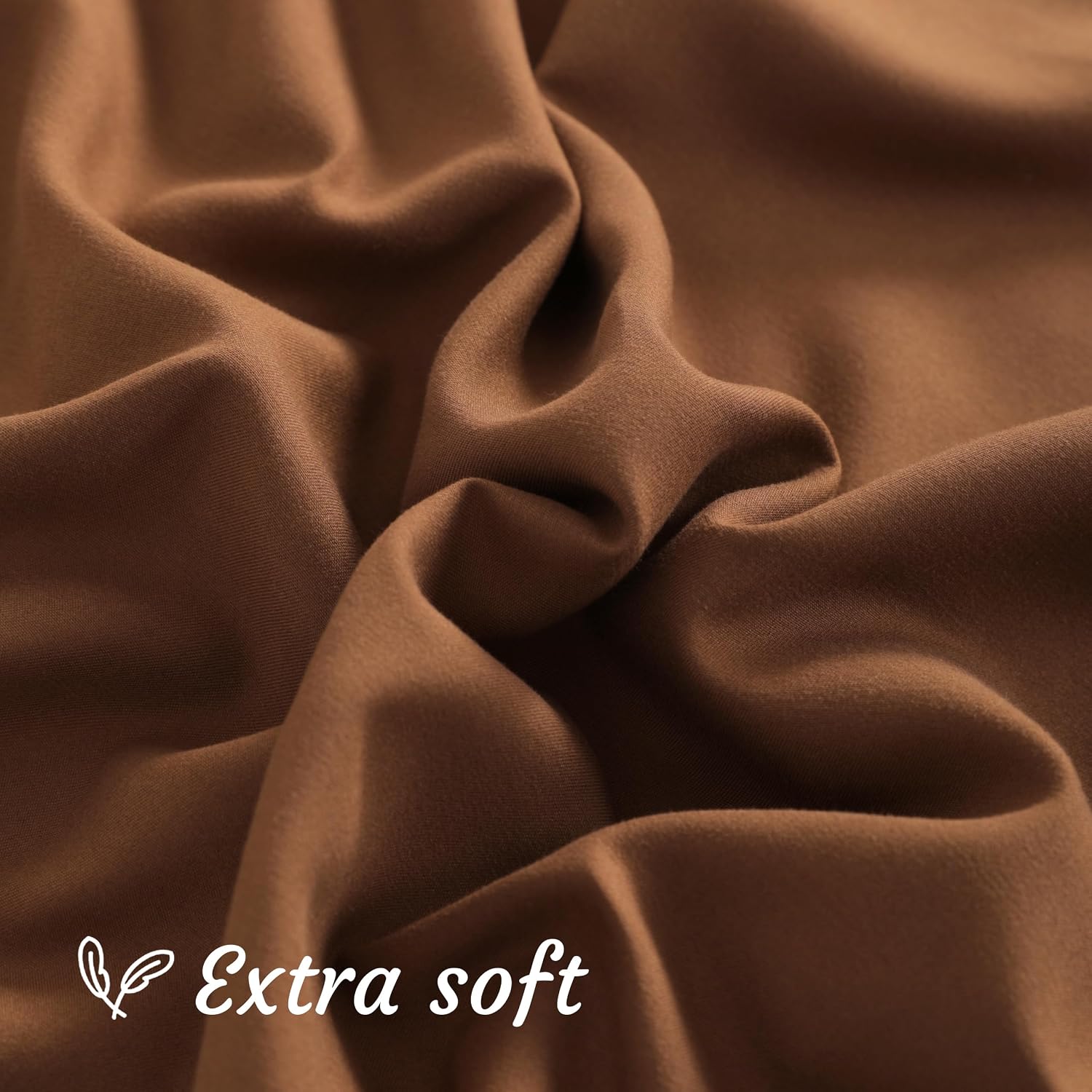 Ntbay 2 Pack Body Pillowcase, 20x54 inches, Microfiber, Brown, Wrinkle-Free, Fade-Resistant, Envelope Closure, Machine Washable 2 Pack