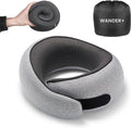 WANDER PLUS® Travel Pillow, 100% Pure Memory Foam Travel Neck Pillow Airplane Neck Support Ergonomic Design Best for Sleeping Plane Car…