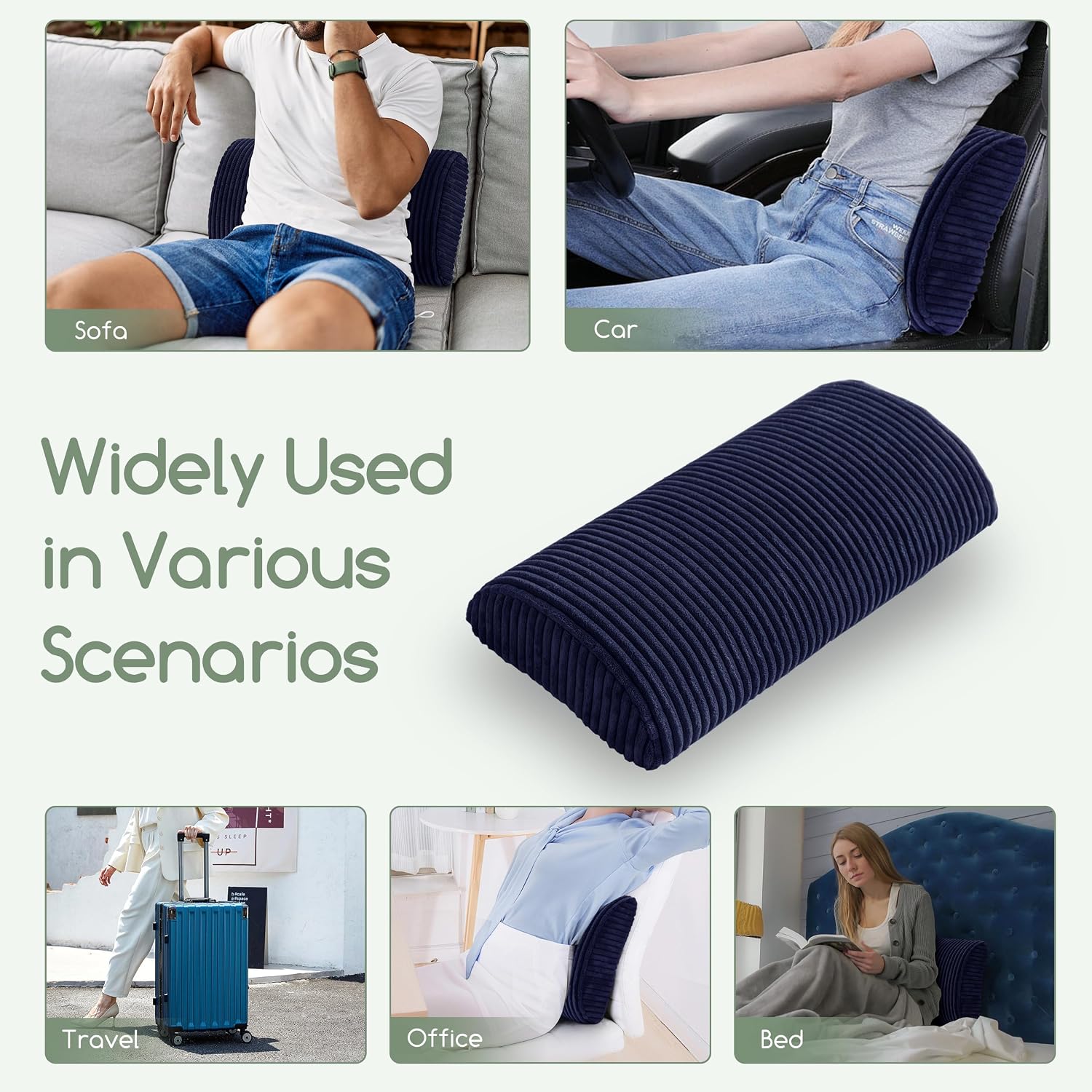 Higogogo Lumbar Support Pillow for Recliner Chair/Accent Chair/Couch, Memory Foam Back Support Cushion for Elderly, Recliner Cushions for B…
