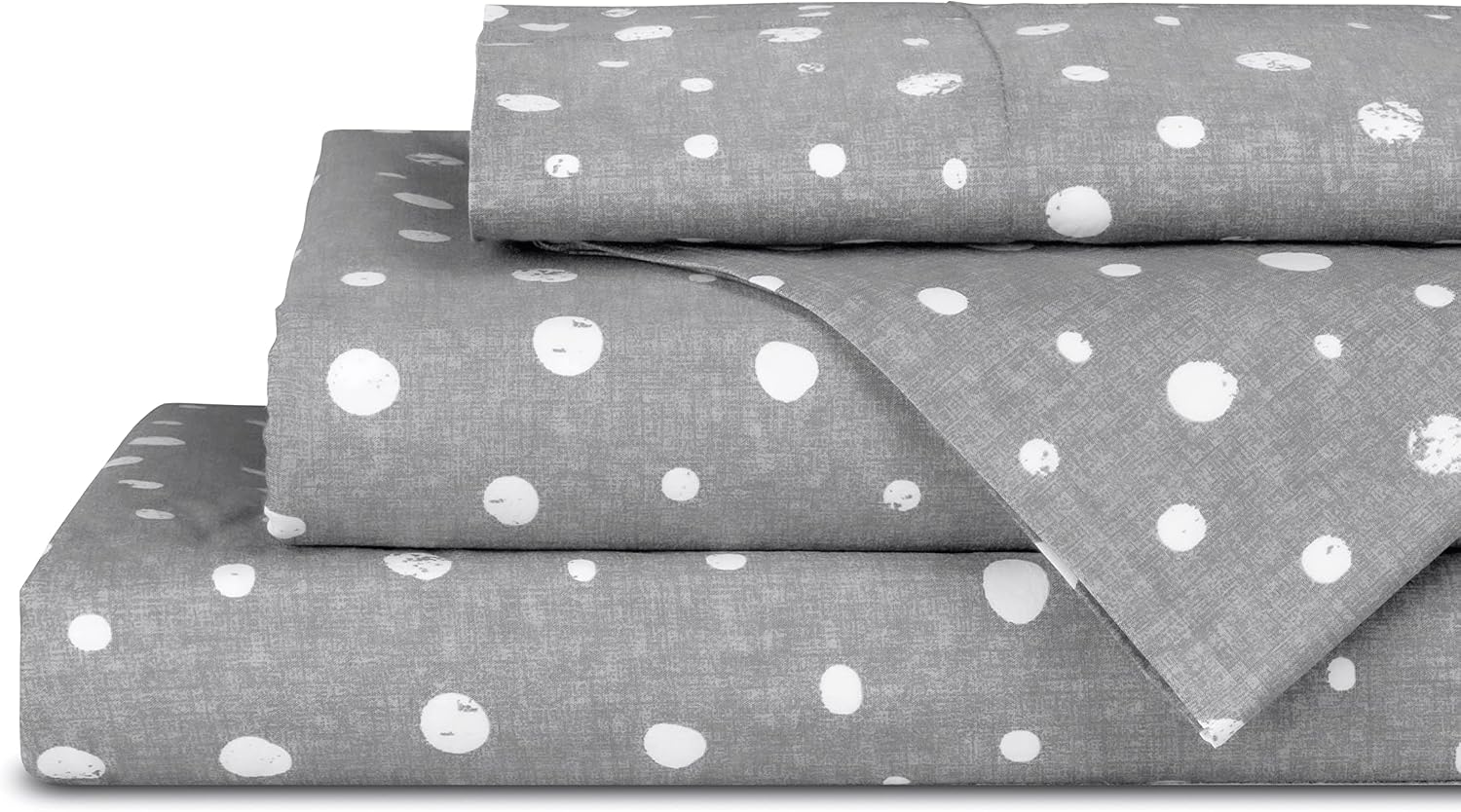 Linen Home Cotton Lyocell Blend Percale Sheet Set Full Size - 4 Piece Deep Pocket Bedding, Pre-Washed & Shrunk, Crisp Cooling Fabric…