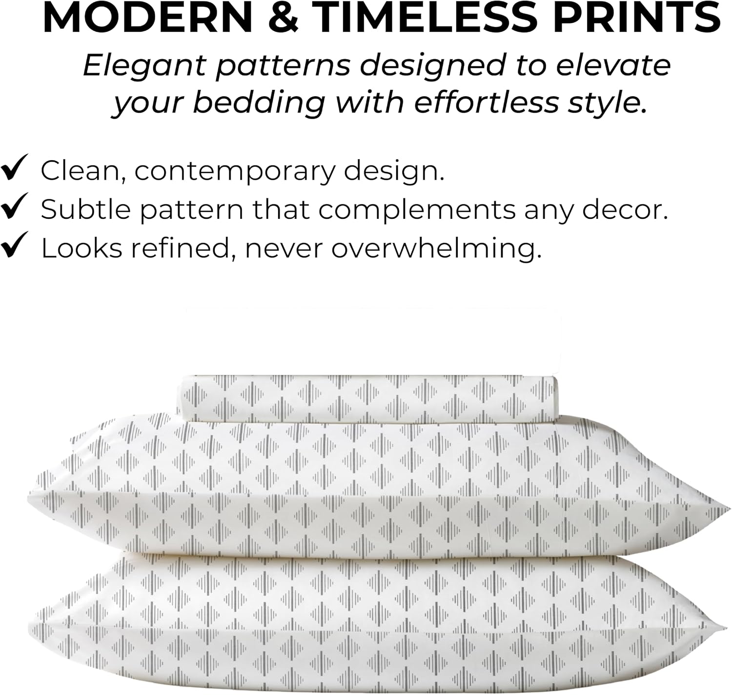 California King Fitted Sheet with 18" Deep Pockets, No Flat - Percale Weave Natural - Breathable 100% Cotton Printed Bedding, 1 Fitted…