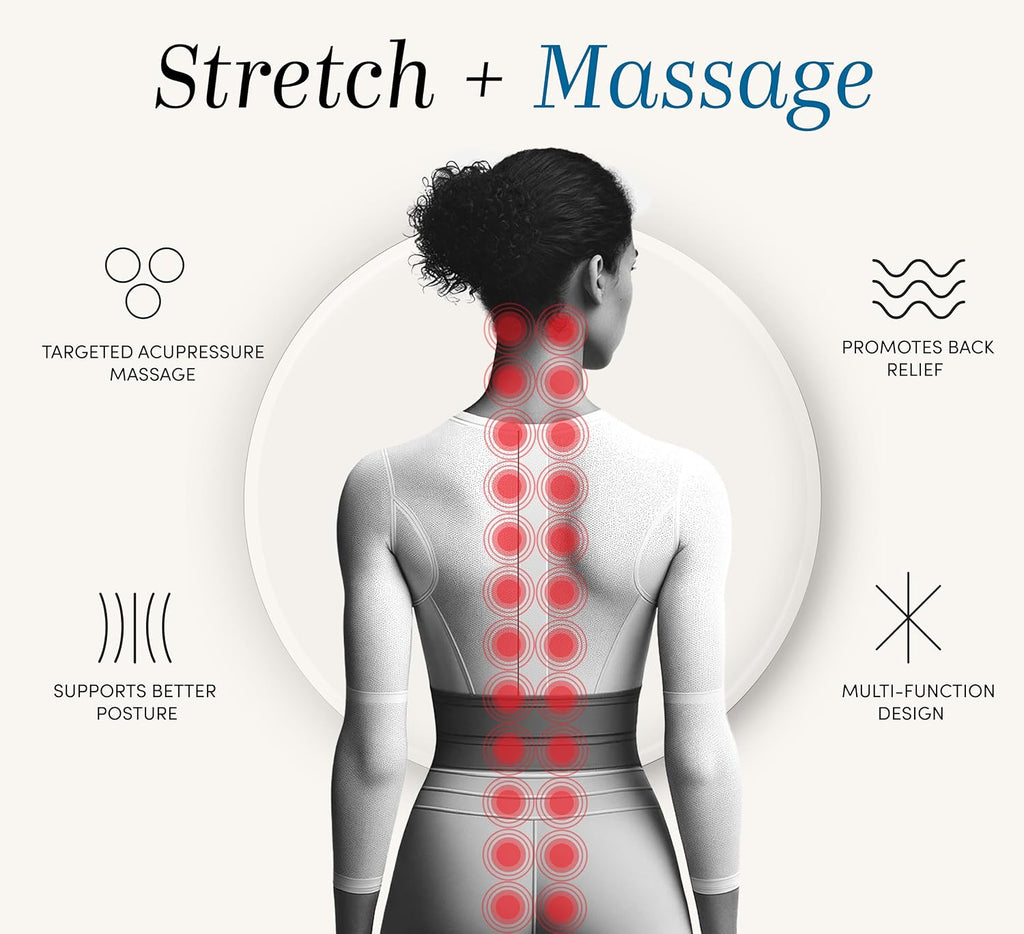 Halo Spine Stretcher for Back, Full Back Decompression, Upper and Lower Back Stretcher, Spine Alignment, and Deep Tissue Acupressure Thera…