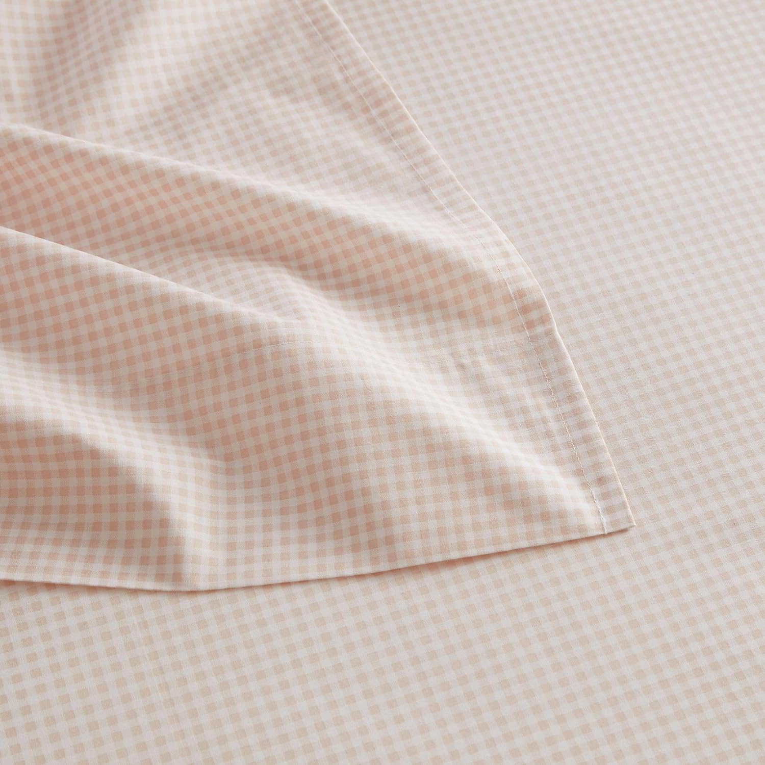 MarthaStewart Martha Stewart - Full Size Sheets Set, Crisp & Tailored Cooling Sheets w/a Naturally Smooth Cotton Percale Lightweight Feel -…