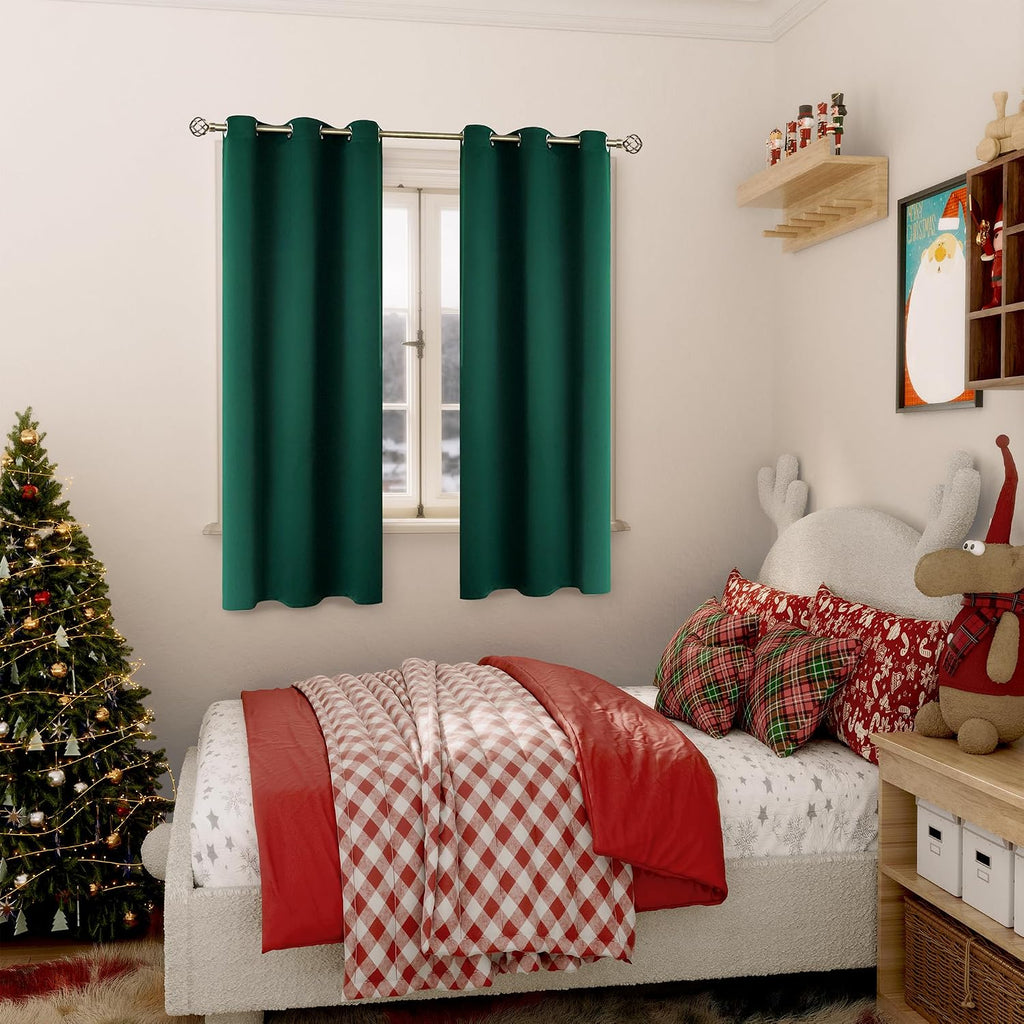 BGment Christmas Blackout Curtains - Grommet Thermal Insulated Room Darkening Bedroom and Living Room Curtains, Set of 2 Decorative Curtain…
