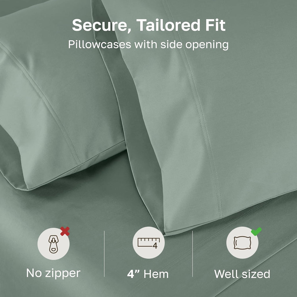 CaliforniaDesignDen California Design Den Standard/Queen Size Pillow Cases Set of 2 - Luxuriously Soft and Thick 800 Thread Count, Smooth S…