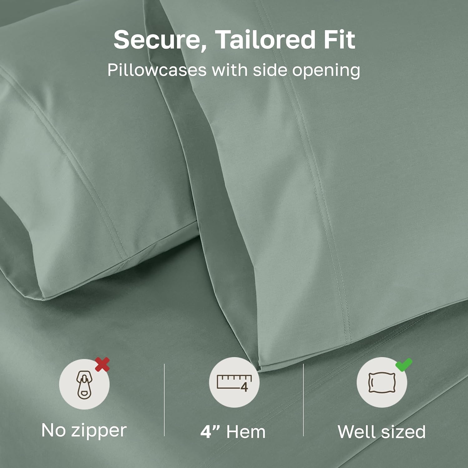 CaliforniaDesignDen California Design Den Standard/Queen Size Pillow Cases Set of 2 - Luxuriously Soft and Thick 800 Thread Count, Smooth S…