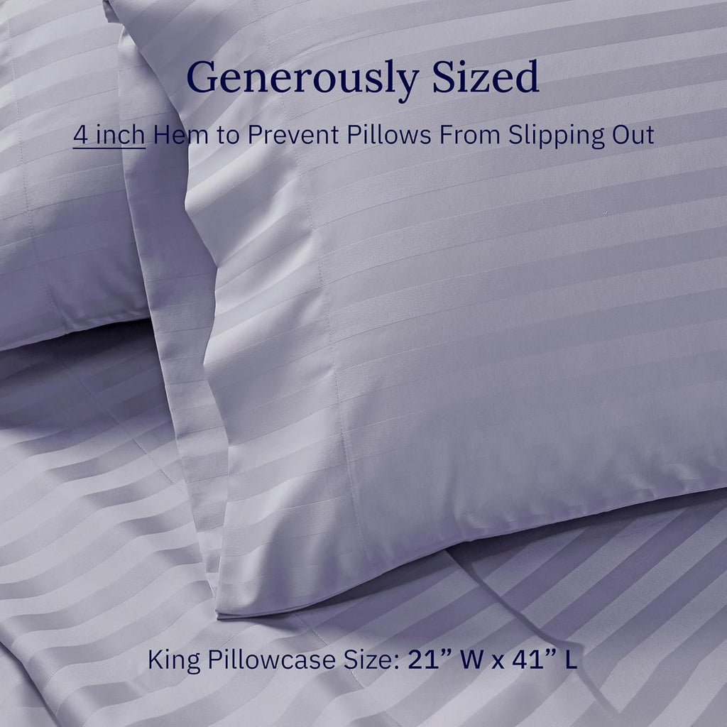 CALIFORNIA DESIGN DEN Soft & Silky 500 Thread Count 100% Cotton Sateen, Cool & Smooth with A Classic Opening, Set of 2 King Pillow Cases…