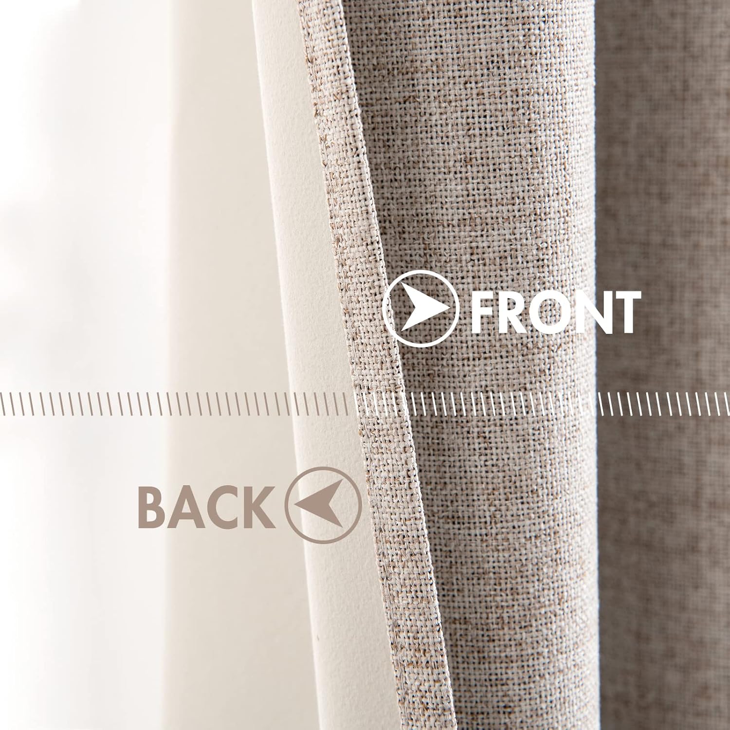 Miulee Linen Blackout Curtains and Drapes 100% Room Darkening Thermal Insulated Grommet Window Panels with Coating 2 PCs W 42 x L 90 inches…
