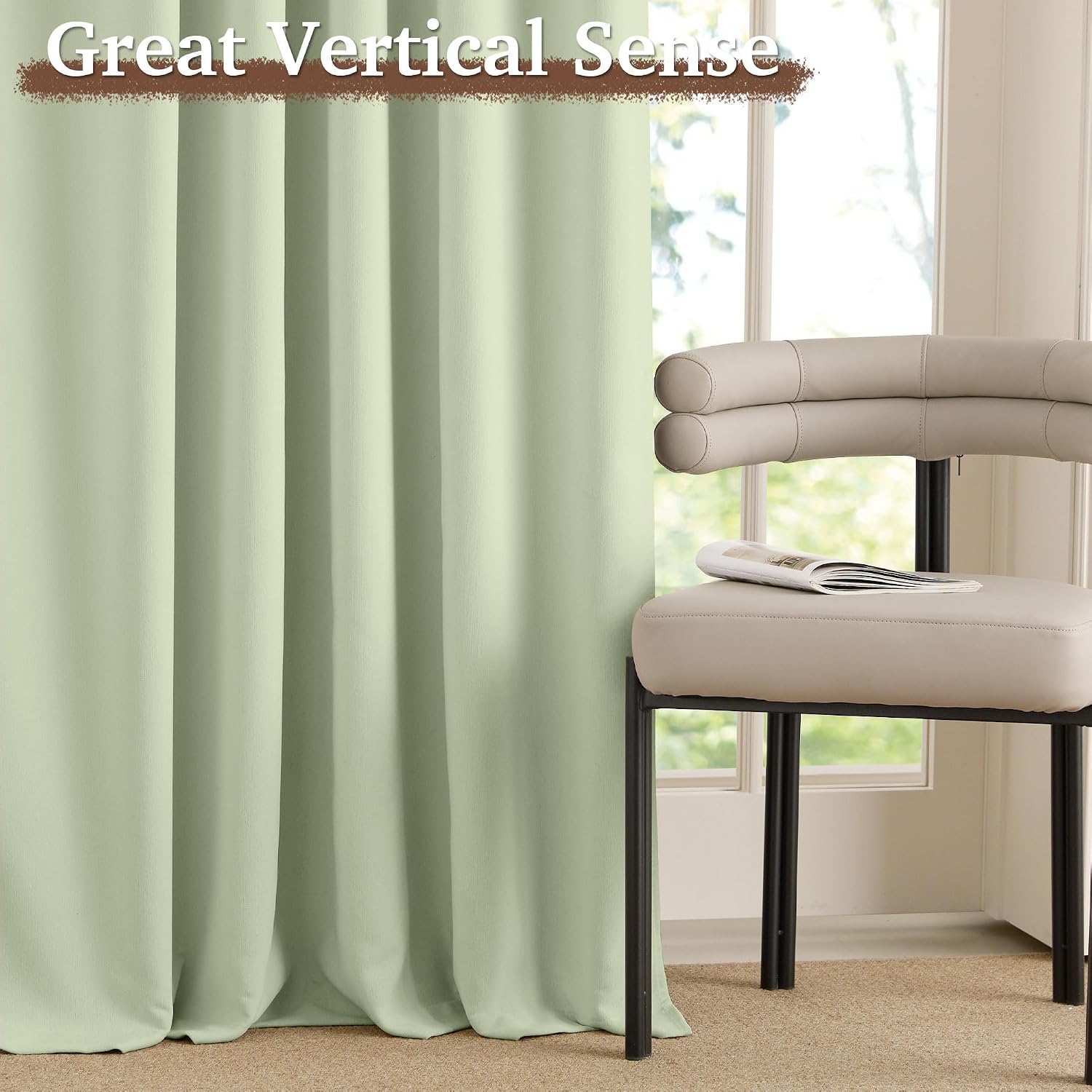 Rybhome RYB HOME Velvet Chenille Window Curtains 100 inches Long, Thick Blackout Thermal Insulated Vertical Luxury Drapes for Bedroom Nurse…