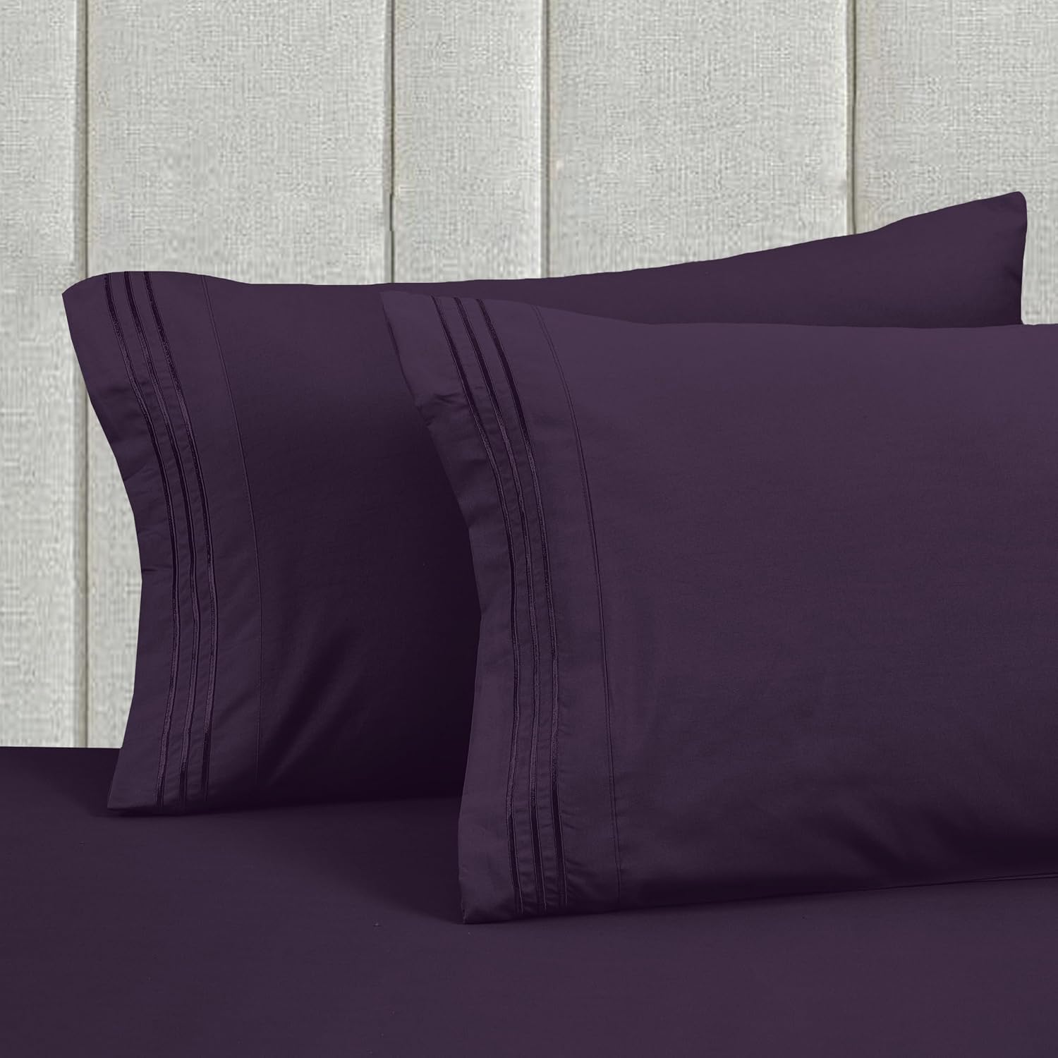 MocassiLuxuryBedding Mocassi Cal King Size 4-Piece Bed Sheet Set - 1800 Hotel Quality Microfiber 18-24 Inches Extra Deep Pocket Fitted Shee…