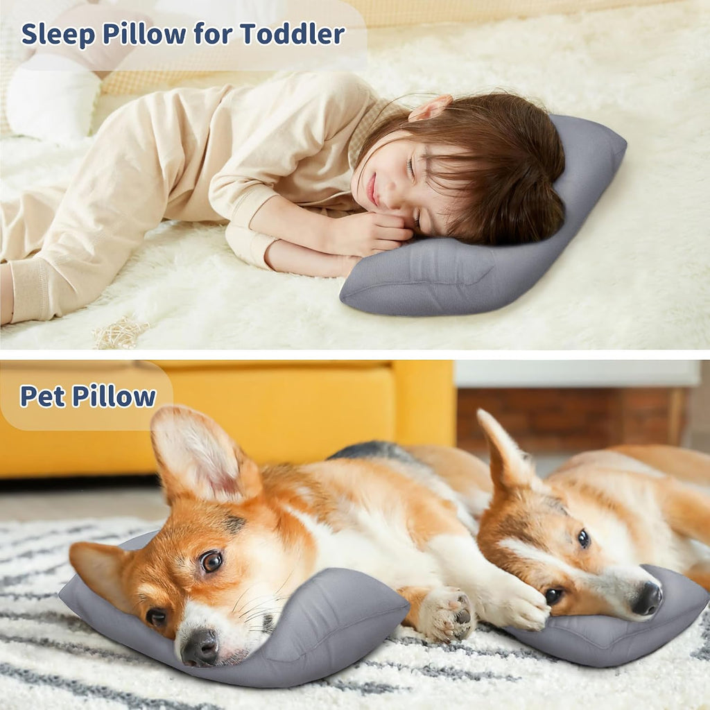 Pro Goleem Small Pillow 11"x7"x2.5" for Baby Sleeping with Name Tag Mini Tiny Pillow for Room Couch Sofa Chair and Outdoor Car Air Nap…