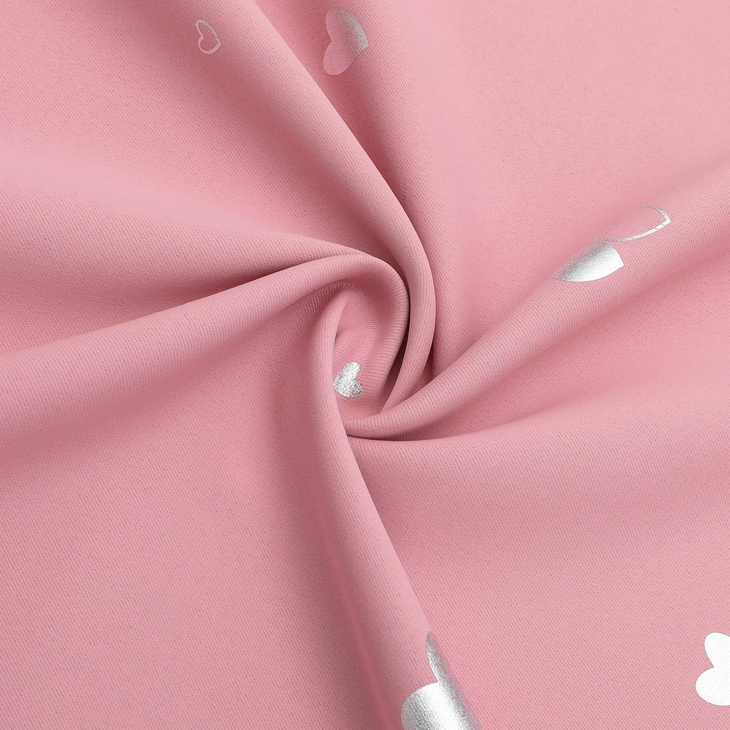 Smileweaver SMILE WEAVER Pink Kids Curtains for Girls Bedroom Silver Print Window Drapes Soft Thick Thermal Insulated Window Treatment Grom…