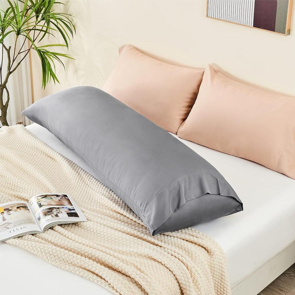Bedelite Body Pillow Case Cover, Rayon Made from Bamboo, Cooling Body Pillow Cover for Hot Sleepers and Night Sweats, Breathable & Silky So…