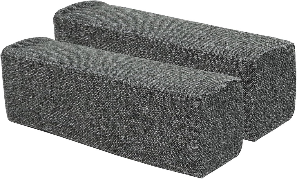 MMuteTouch 2 Pack Couch Arm Rest Pillow, 6''x6''x20'' Linen Cover, High Density Foam Armrest Cushion, Removable & Washable Elbow Support fo…