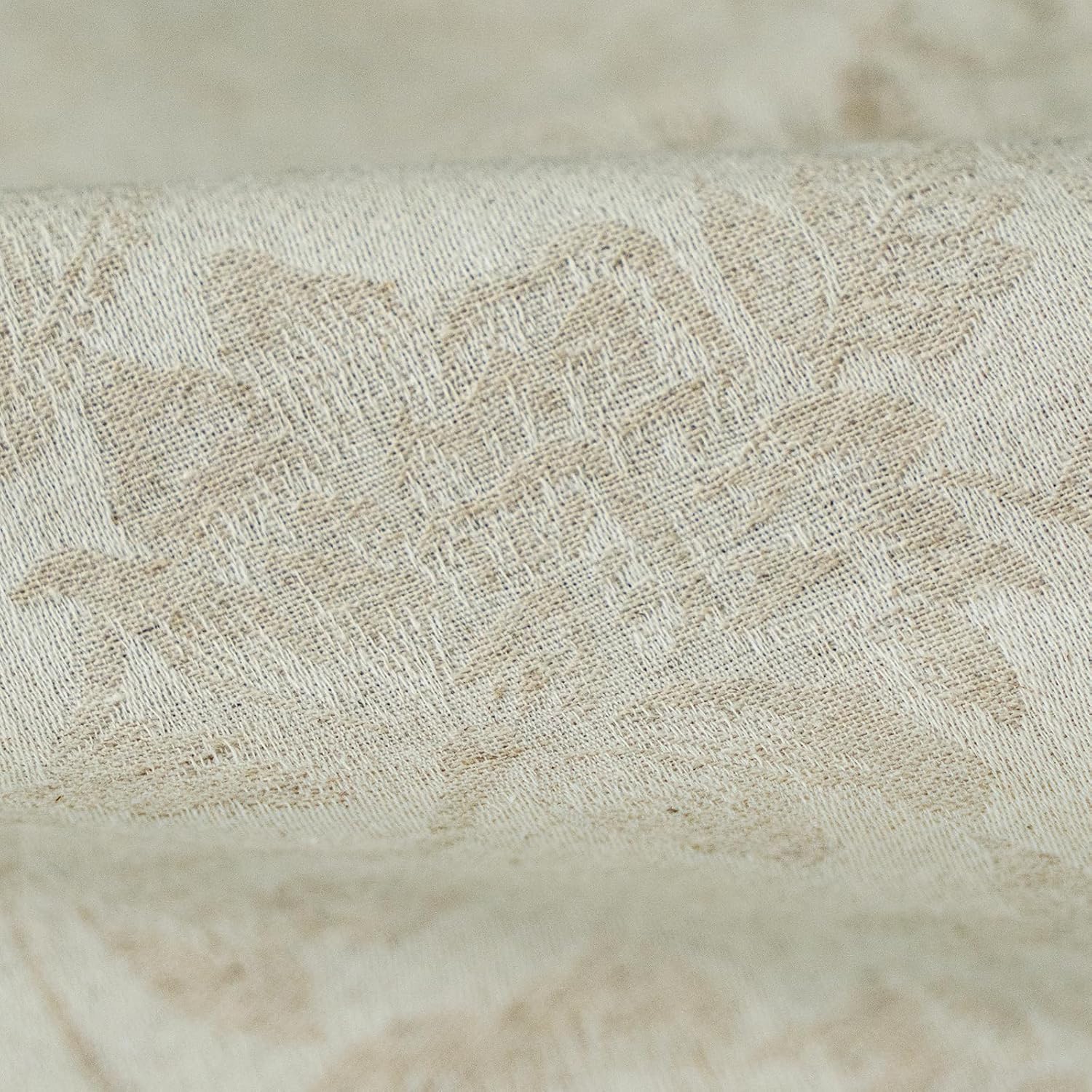 Pillow Shams Set of 2 Linen-Cotton Jacquard Fabric and Washed 100% Cotton Retro Ruffle Flounces Trim Solid Beige Decorative Pillow Cases…