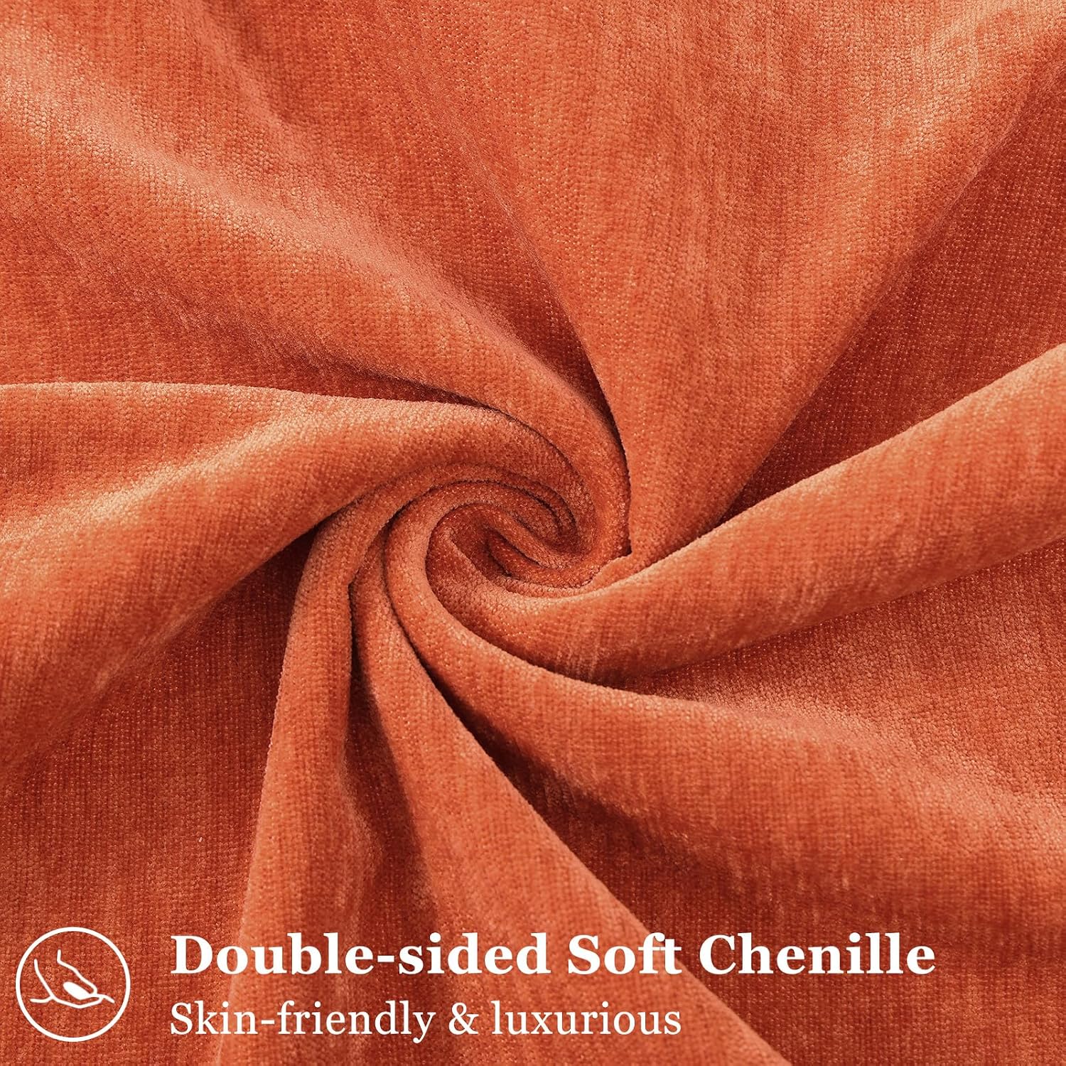 decorUhome Summer Couch Euro Sham Throw Pillow Covers 22x22 Set of 2, Decorative Soft Velvet Modern Cozy Chenille Pillow Cases with Elegant…