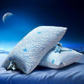 Pillows Queen Size 2 Pack Shredded Memory Foam, Adjustable Height Side Sleepers Pillow with Washable Cover for Back and Stomach Sleepers…