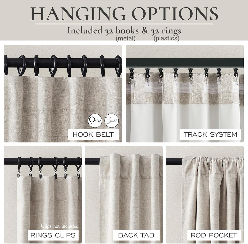 Qjmydeco Long Curtains for Living Room Custom 105 Inch, Sun Blocking Cute Curtains Burg for Bedroom Aesthetic Thermal Blackout Drapes Fabri…
