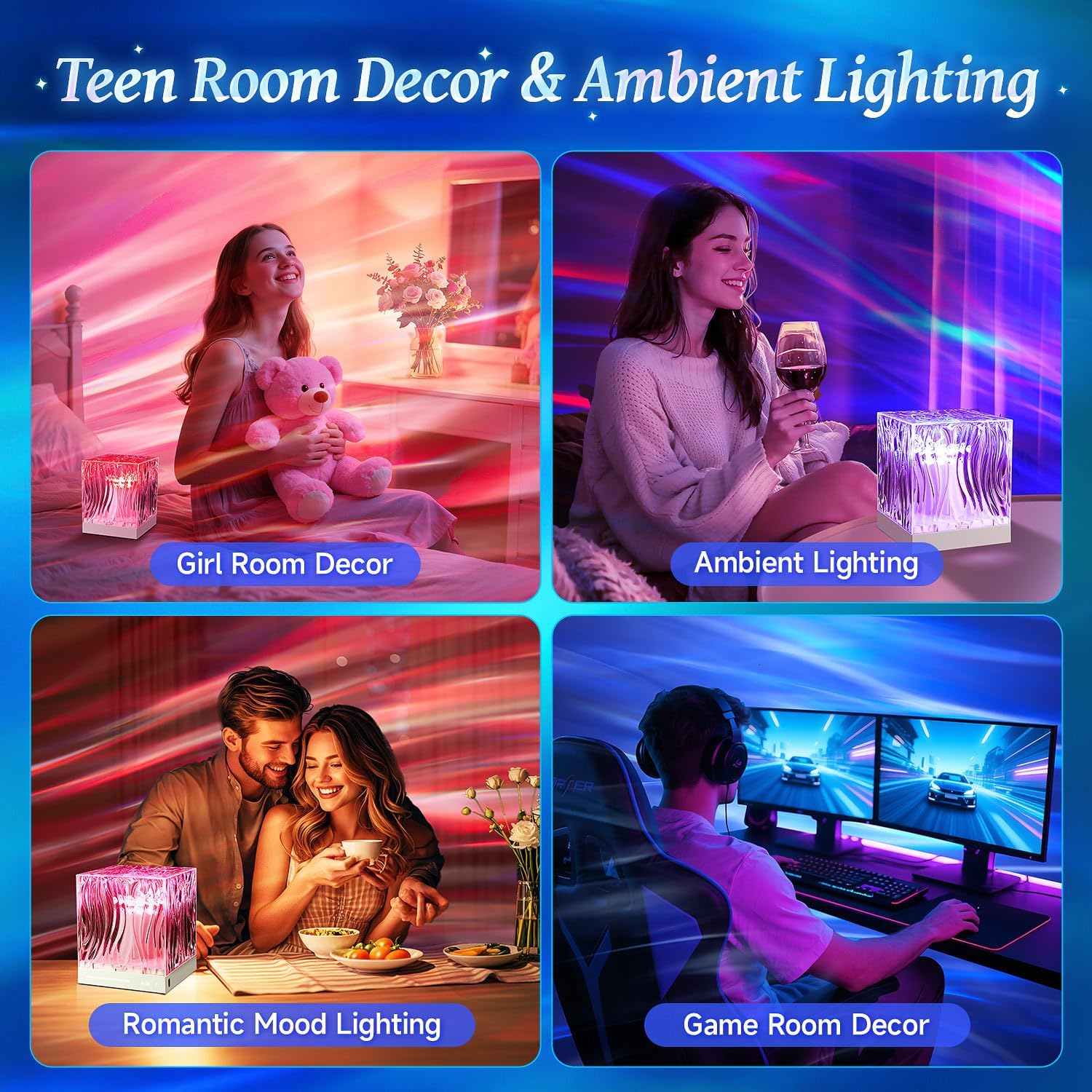 Teen Girl Gifts Trendy Stuff Northern Lights Projector, 18-Color Birthday Gifts for Teen Girls Graduation Gifts for Girls Lava Lamp…