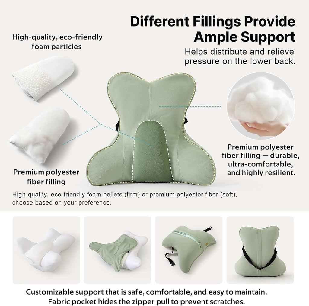 Ailuteie Lumbar Support Pillow (Pat. Pend) for Couch & Recliner, Ergonomic Chair Back Support for Lower Back, Back Support for Couch, with…