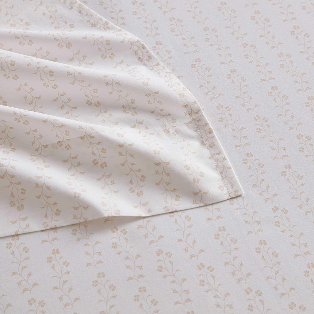 MarthaStewart Martha Stewart - Queen Size Sheets Set, Crisp & Tailored Cooling Sheets w/a Naturally Smooth Cotton Percale Lightweight Feel…