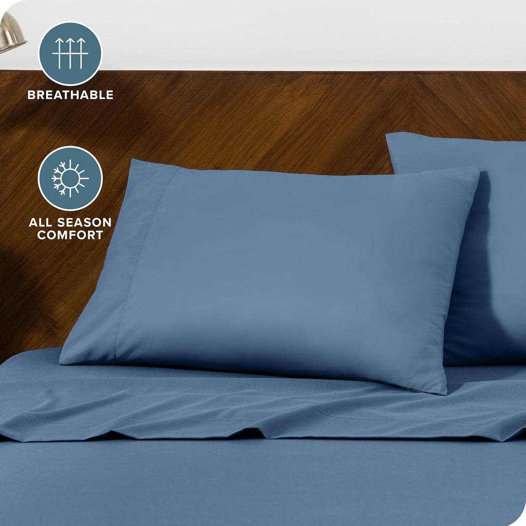 BareHome Bare Home Microfiber Pillow Cases - King 20x36 - Cooling Pillowcases - Double Brushed - easy maintenance - Envelope Closure…
