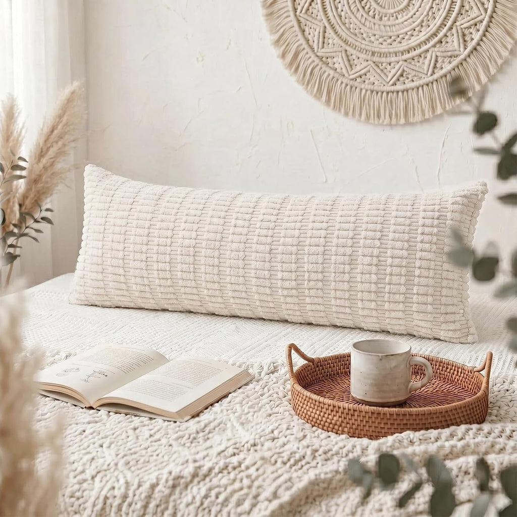 Fancy Homi Decorative Throw Pillow Covers for Bed Couch Bedroom Bench, Soft Corduroy Solid Pillow Case, Rustic Farmhouse Boho Room…