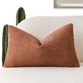 Foindtower Decorative Textured Boucle Throw Pillow Covers Accent Solid Lumbar Pillow Cases Soft Cozy Couch Cushion Case for Chair Sofa…