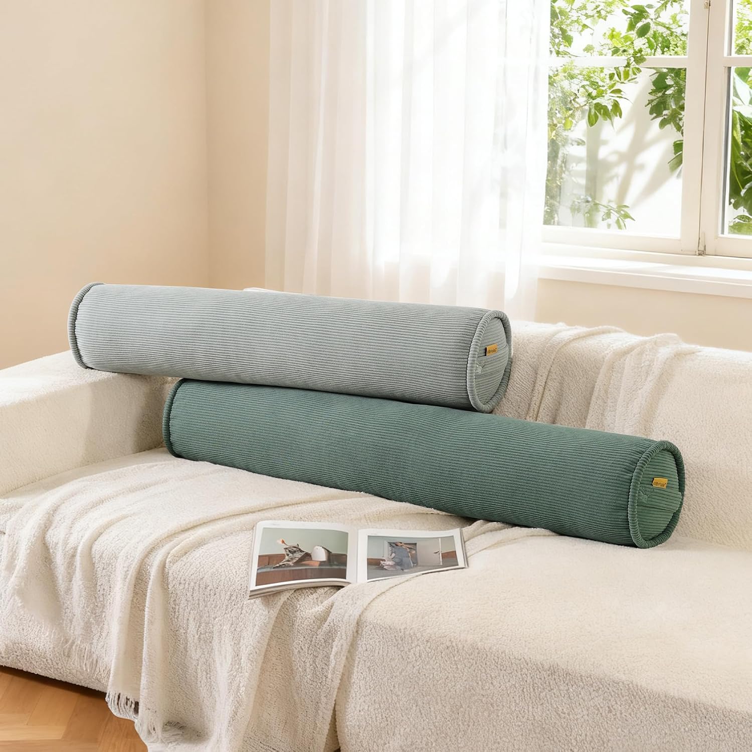 Cuddle Pillow – Corduroy Long Body Pillow for Adults, Cozy Bolster Pillow for Bed, Soft & Supportive for Relaxing Sleep,39 x 7.87…