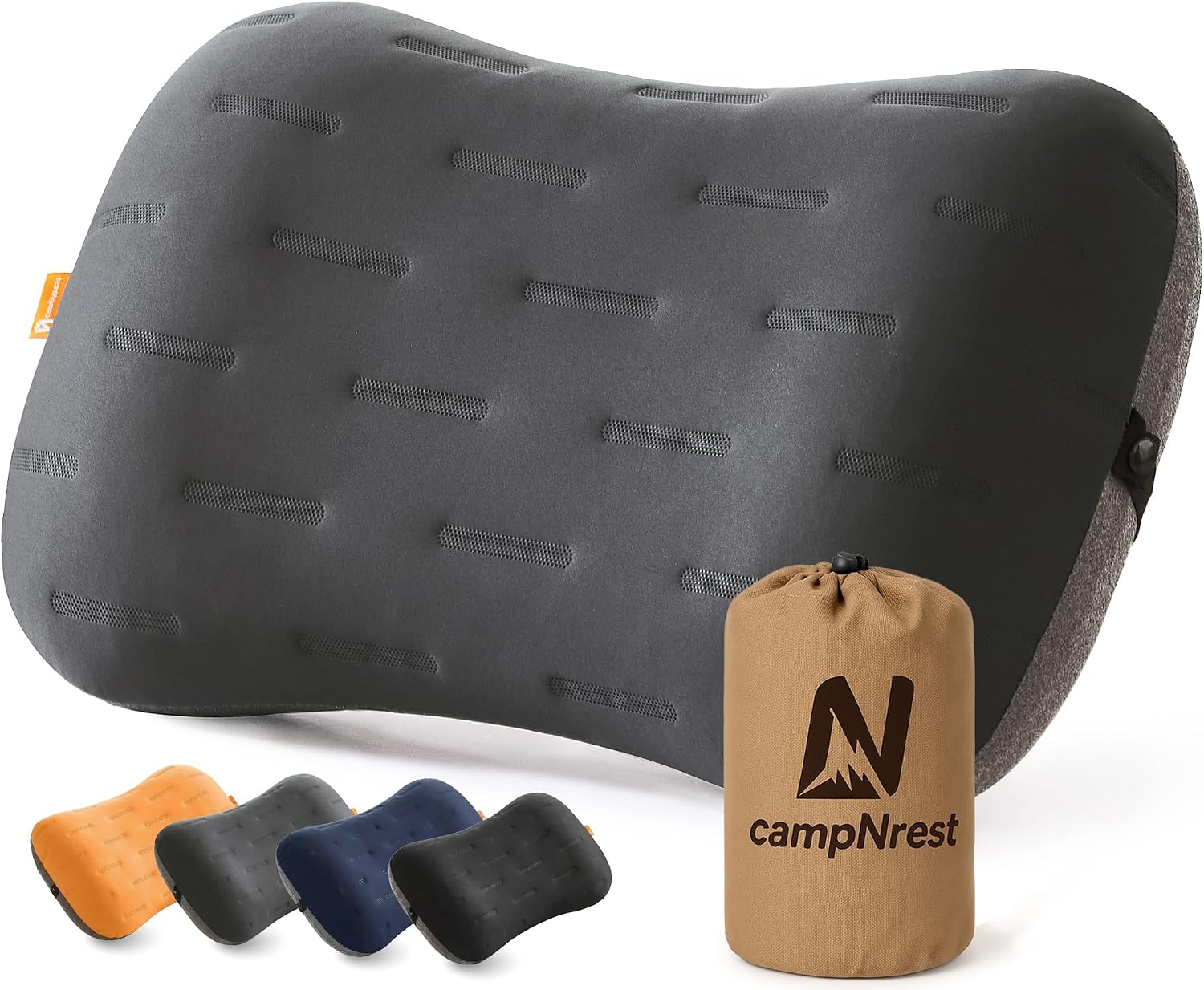 Inflatable Camping Pillow - Ultralight Compact Air Pillow for Travel, Backpacking & Hiking - Ergonomic Neck & Lumbar Support - Portable…