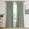 Guken 100% Blackout Curtains 120 Inch Length 2 Panels Set for Living Room Bedroom Back Tab Thermal Insulated Black Out Linen Drapes Room Da…