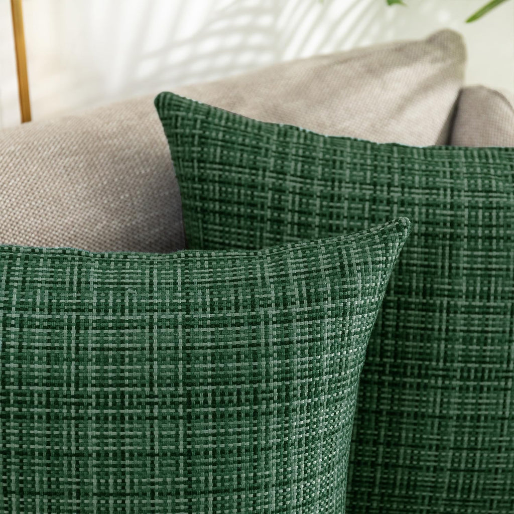 Kevin Textile Pack of 2 Decorative Outdoor Waterproof Throw Pillow Covers Stripe Square Pillowcases Modern Cushion Cases for Patio Couch…