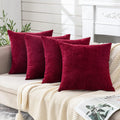 Gawamay Decorative Square Throw Pillow Covers 18"x18" Inch Set of 4, Super Soft Chenille Pillows Cover Fall Pillowcase for Living Room Bedr…