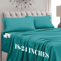 MocassiLuxuryBedding Mocassi Cal King Size 4-Piece Bed Sheet Set - 1800 Hotel Quality Microfiber 18-24 Inches Extra Deep Pocket Fitted Shee…
