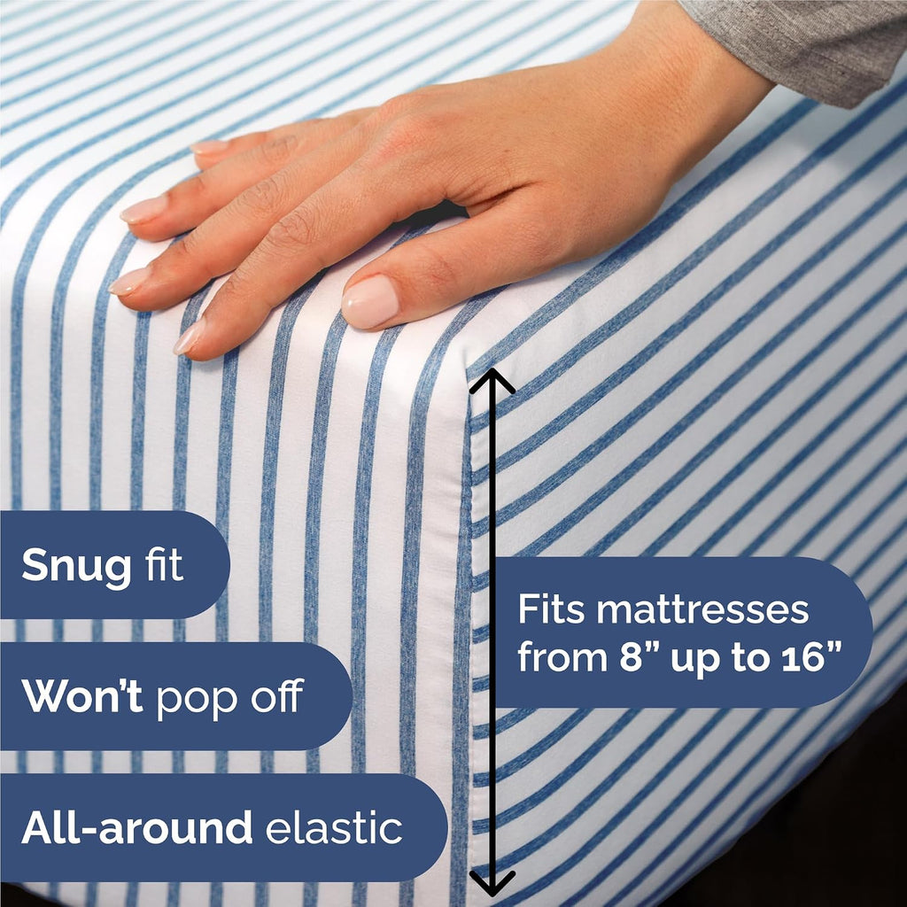 Split King 7 Piece Sheet Set - Comfy, Breathable & Cooling - Hotel Luxury Bedding for Women, Men, Kids, Teens and Children - 1 Flat & 2…