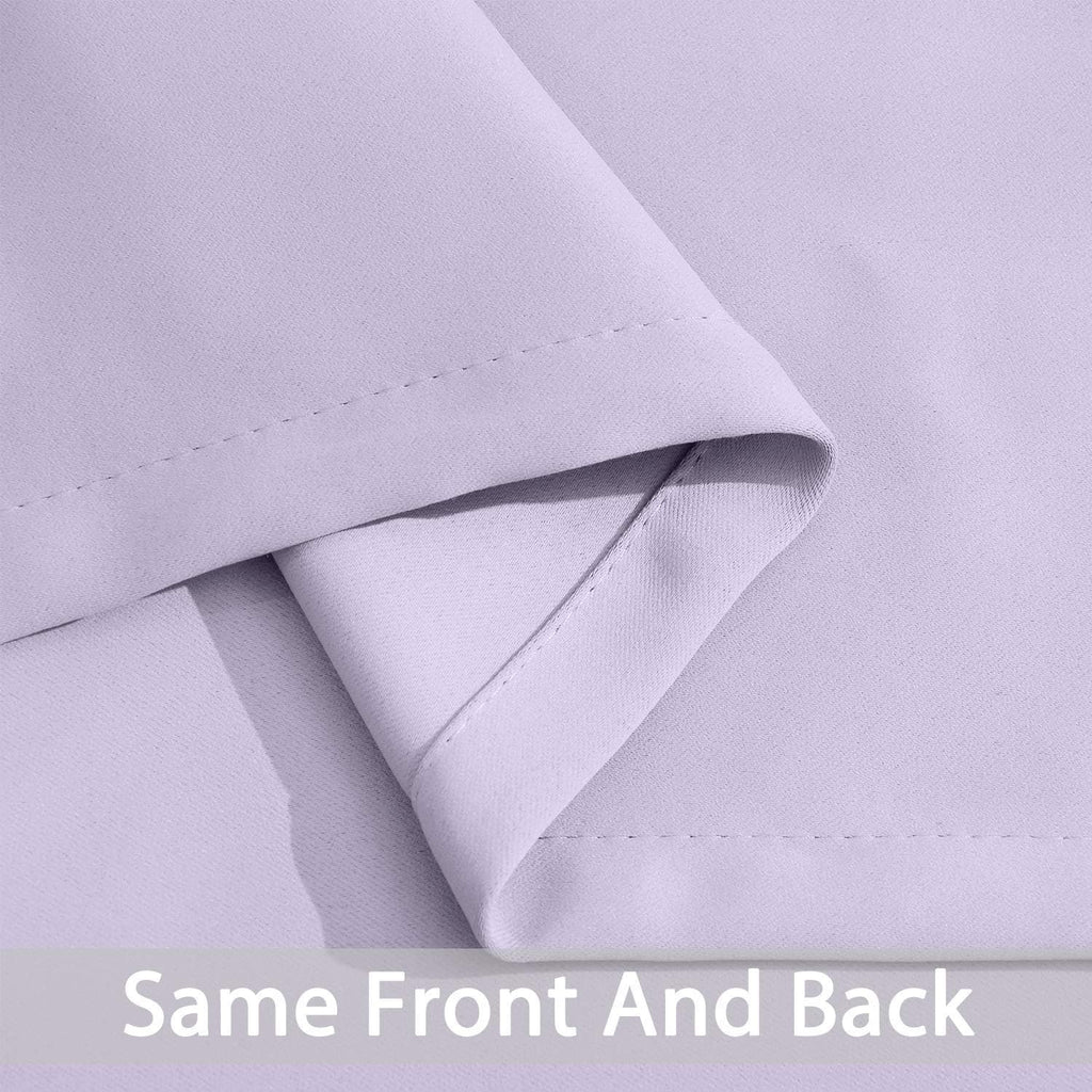 Yakamok Blackout Curtains Room Darkening Thermal Insulated Window Panels, Solid Grommet Top Drapes for Bedroom/Living Room(70Wx84L, Lilac…