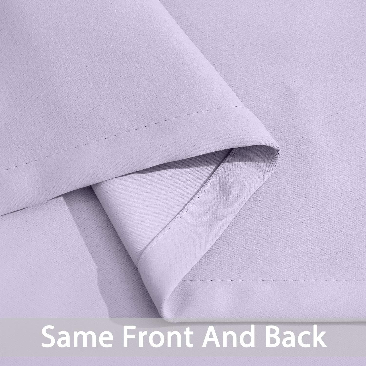 Yakamok Blackout Curtains Room Darkening Thermal Insulated Window Panels, Solid Grommet Top Drapes for Bedroom/Living Room(70Wx84L, Lilac…