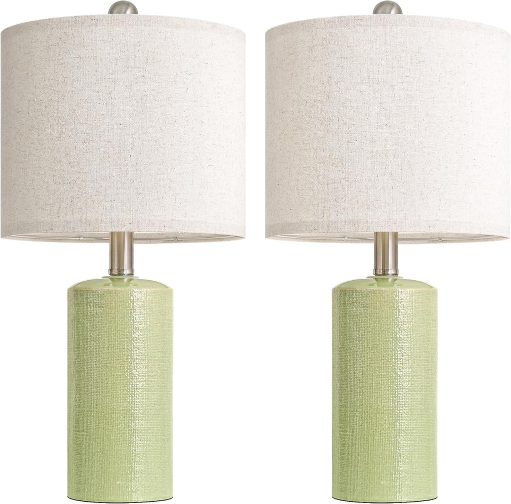 G-SAFAVA 20.5" Small Table Lamps for Living Room Lamp Set of 2 Ceramic Lamps for Bedroom Bedside Lamps Modern Boho Lamps for Night Stands…