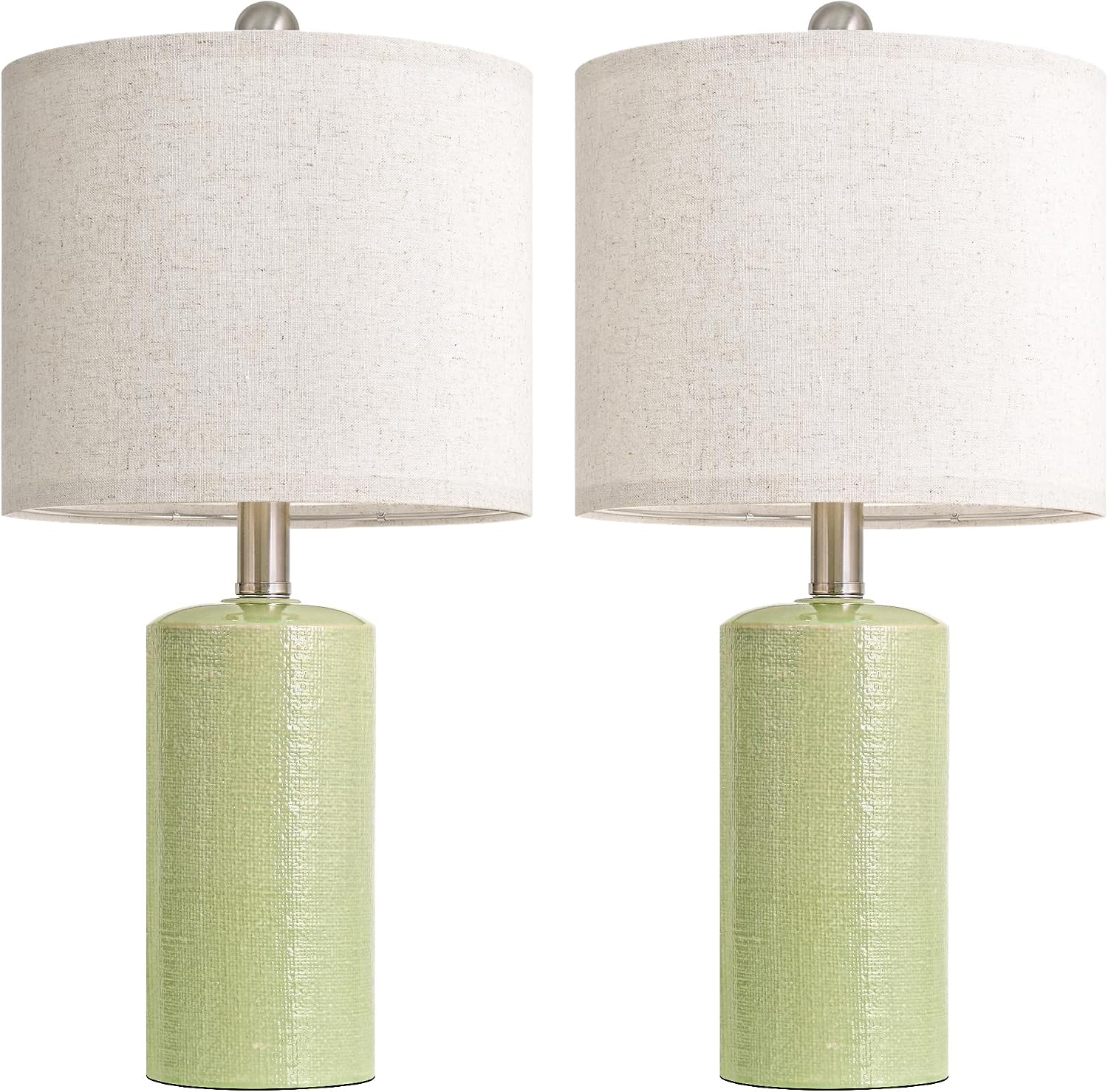 G-SAFAVA 20.5" Small Table Lamps for Living Room Lamp Set of 2 Ceramic Lamps for Bedroom Bedside Lamps Modern Boho Lamps for Night Stands…