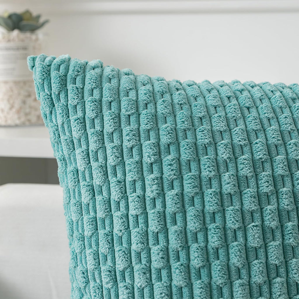 KevinTextile Kevin Textile 20x54 Inch Long Body Lumbar 1 Pack Boho Decorative Throw Pillow Cover Soft Striped Corduroy Rectangle Cushion Ca…