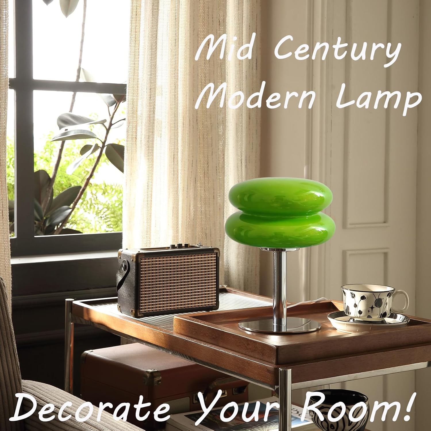 Glivpny Mushroom Lamp Table Lamp for Night Stands, Mid Century Modern Desk Lamps for Bedroom, Vintage Dimmable Bedside Small Cute Lamps…